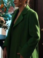 The Family S01 Devin Akin Green Wool Trench Coat