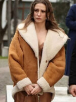 The Family S02 Devin Akin Shearling Brown Suede Jacket