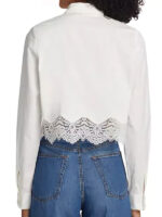 The Golden Bachelorette Joan Vassos White Cotton Button Shirt