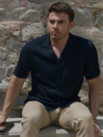 The Groomsmen Second Chances Jonathan Bennett Blue Cotton Shirt