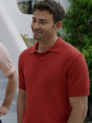 The Groomsmen Second Chances Jonathan Bennett Red Fleece Shirt