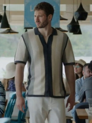 The Groomsmen Second Chances Tyler Hynes Striped Knitted Shirt
