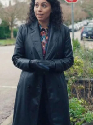 The Irrational 2024 Paloma Nozicka Black Leather Coat