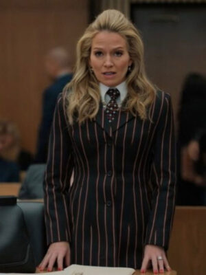 The Lincoln Lawyer S03 Becki Newton Striped Suiting Blazer
