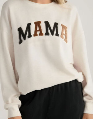 The Neighborhood S07 Skye Townsend MAMA White Fleece Sweatshirt