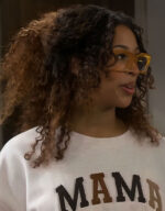 The Neighborhood S07 Skye Townsend MAMA White Fleece Sweatshirt