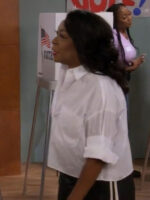 The Neighborhood S07 Tichina Arnold White Cotton Shirt