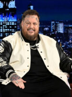 The Tonight Show S12 Jelly Roll White Leather Bomber Jacket