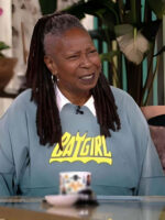 The View Whoopi Goldberg Batgirl Blue Fleece Pullover Sweatshirt