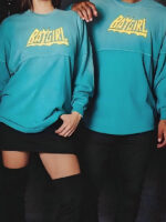 The View Whoopi Goldberg Batgirl Blue Fleece Pullover Sweatshirt