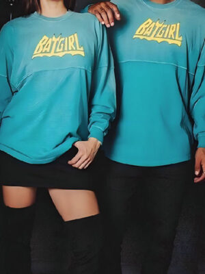 The View Whoopi Goldberg Batgirl Blue Fleece Pullover Sweatshirt