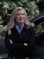 This Time Each Year 2024 Alison Sweeney Blue Wool Coat