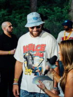 Travis Kelce Jam White Fleece Pullover T-shirt