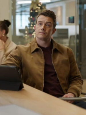 Twas the Date Before Christmas Robert Buckley Brown Cotton Jacket