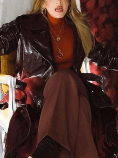 Adele Easy On Me Leather Trench Coat