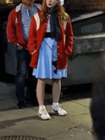 Alisha Erozer Amityville Apt Red Coat