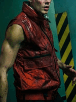 Bill Skarsgård Boy Kills World 2024 Red Costume Vest