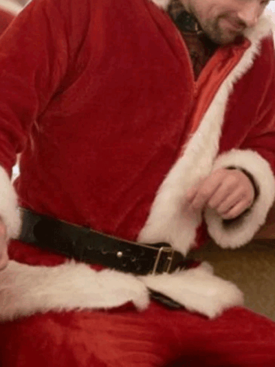 Liam The Santa Summit 2023 Red Shearling Jacket