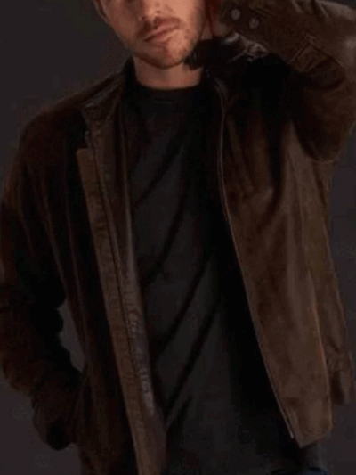 Luke Bracey Holidate 2020 Jackson Brown Leather Jacket