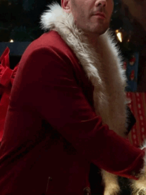 Luke Macfarlane Catch Me If You Claus Red Santa Wool Coat