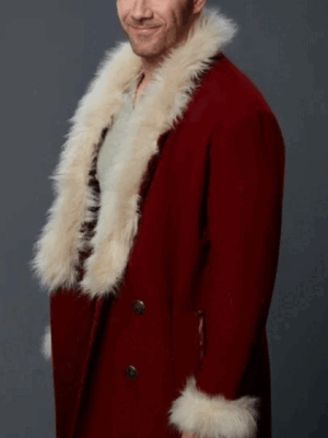 Luke Macfarlane Catch Me If You Claus Red Santa Wool Coat