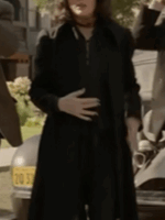 Margot Robbie Amsterdam 2022 Mid Length Black Coat