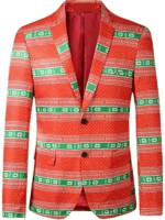 Mens Christmas Funny Ugly Blazer Jacket