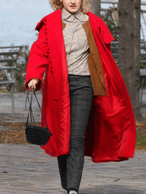 Modern Love Julia Garner Red Trench Coat